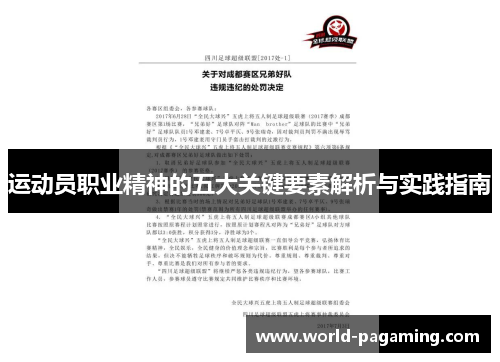 运动员职业精神的五大关键要素解析与实践指南